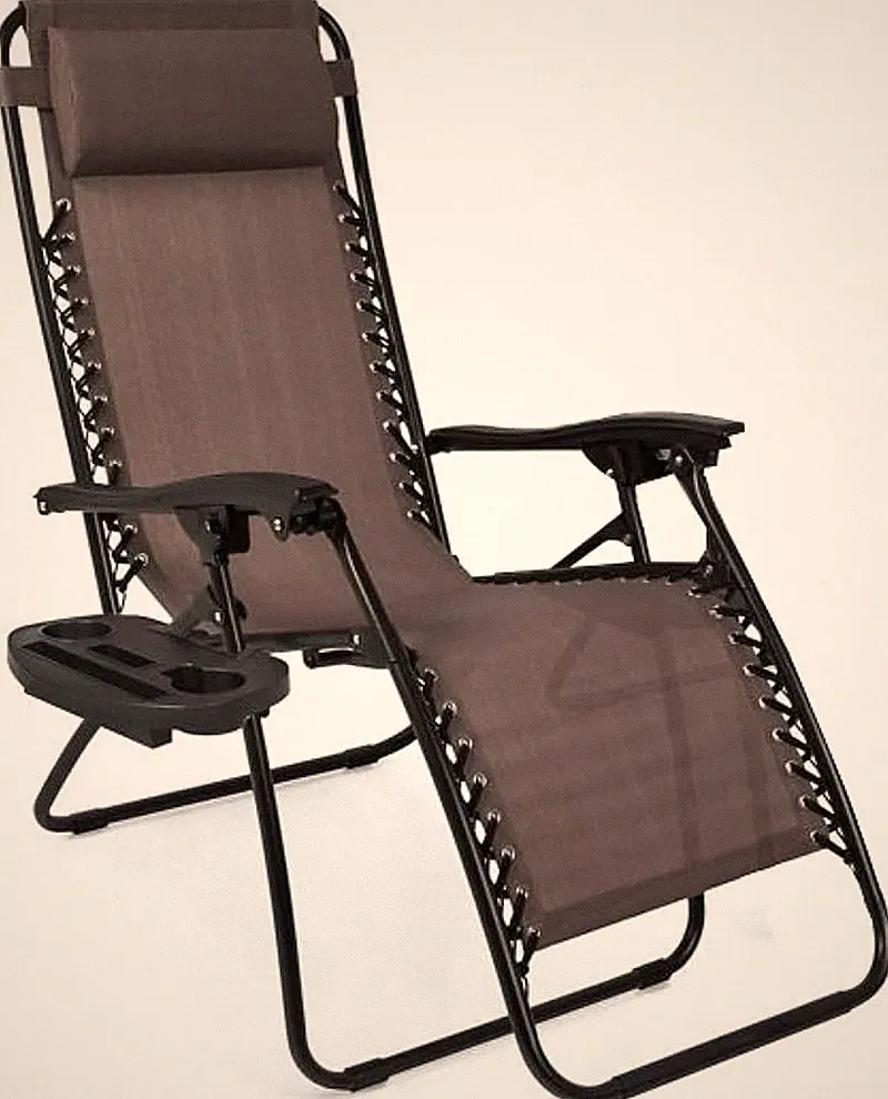 (1-Chair) Zero Gravity Lounge Chair Outdoor Adjustable Reclining Patio Chair Ste