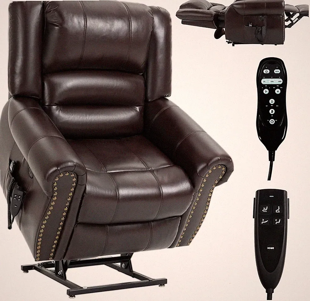 Dual Motor Power Lift Chair, Lay Flat Recliner Chair, Electric Recliner with Mas