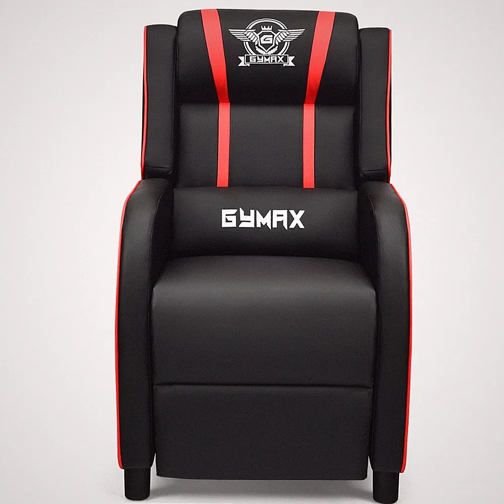 Gymax Massage Sofa Gaming Recliner Chair Racing Single Lounge Chair Home Theater