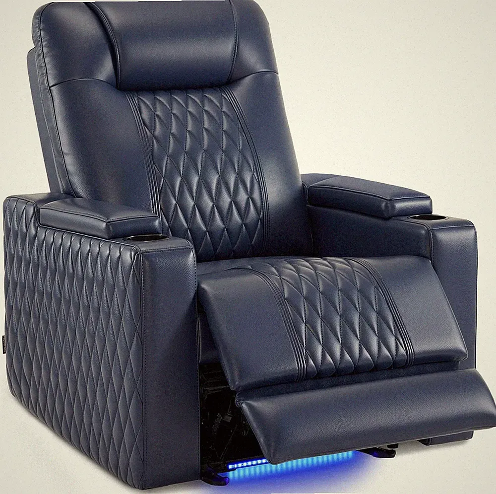 Oversized Zero Gravity Power Recliner with LED Light & USB Port - Faux Leather
