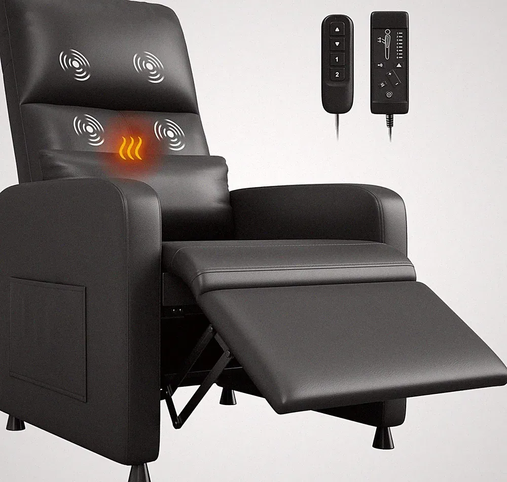 Power Recliner Chair with Massage and Heat, Adjustable Electric Recliner Ergonom